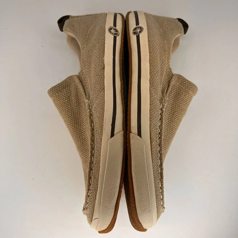 Margaritaville Mens Barbados MG7009M Beige Canvas Low Top Size 8 Slip-On Shoes